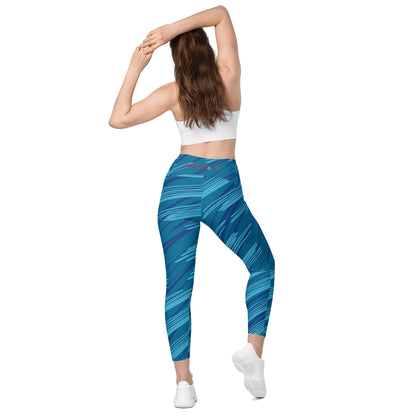 Blue Streak Leggings with pockets