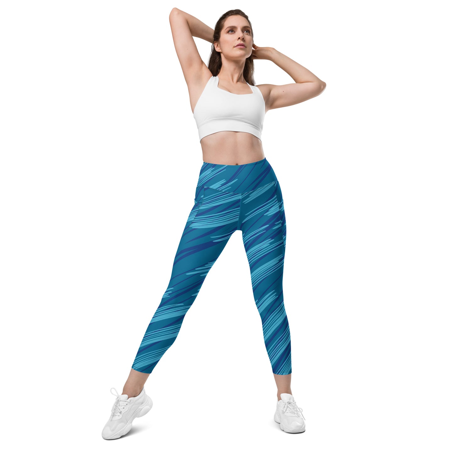 Blue Streak Leggings with pockets