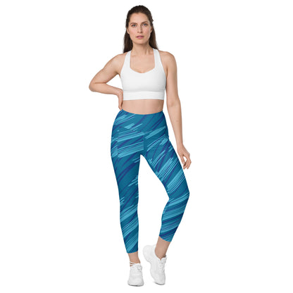 Blue Streak Leggings with pockets