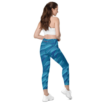 Blue Streak Leggings with pockets