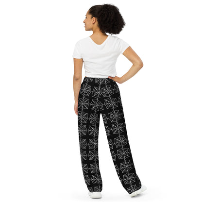 Spiderwebs All-over print unisex wide-leg pants