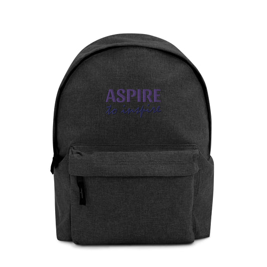 Aspire to Inspire Embroidered Backpack