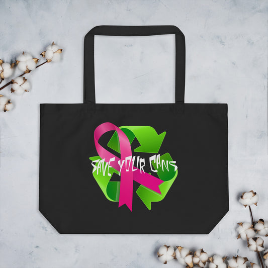 Save Your Cans Large organic tote bag