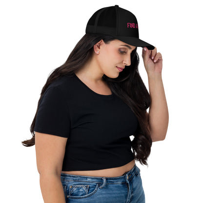 3D Embroidered Find A Cure Trucker Cap