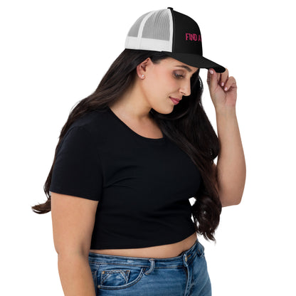 3D Embroidered Find A Cure Trucker Cap