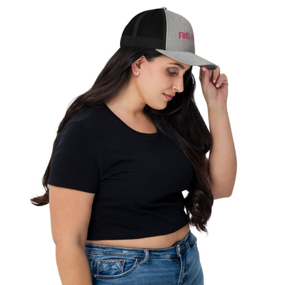 3D Embroidered Find A Cure Trucker Cap