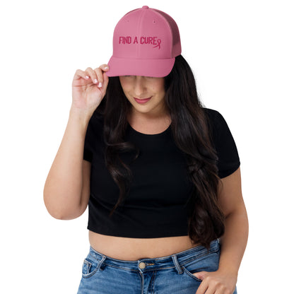 3D Embroidered Find A Cure Trucker Cap