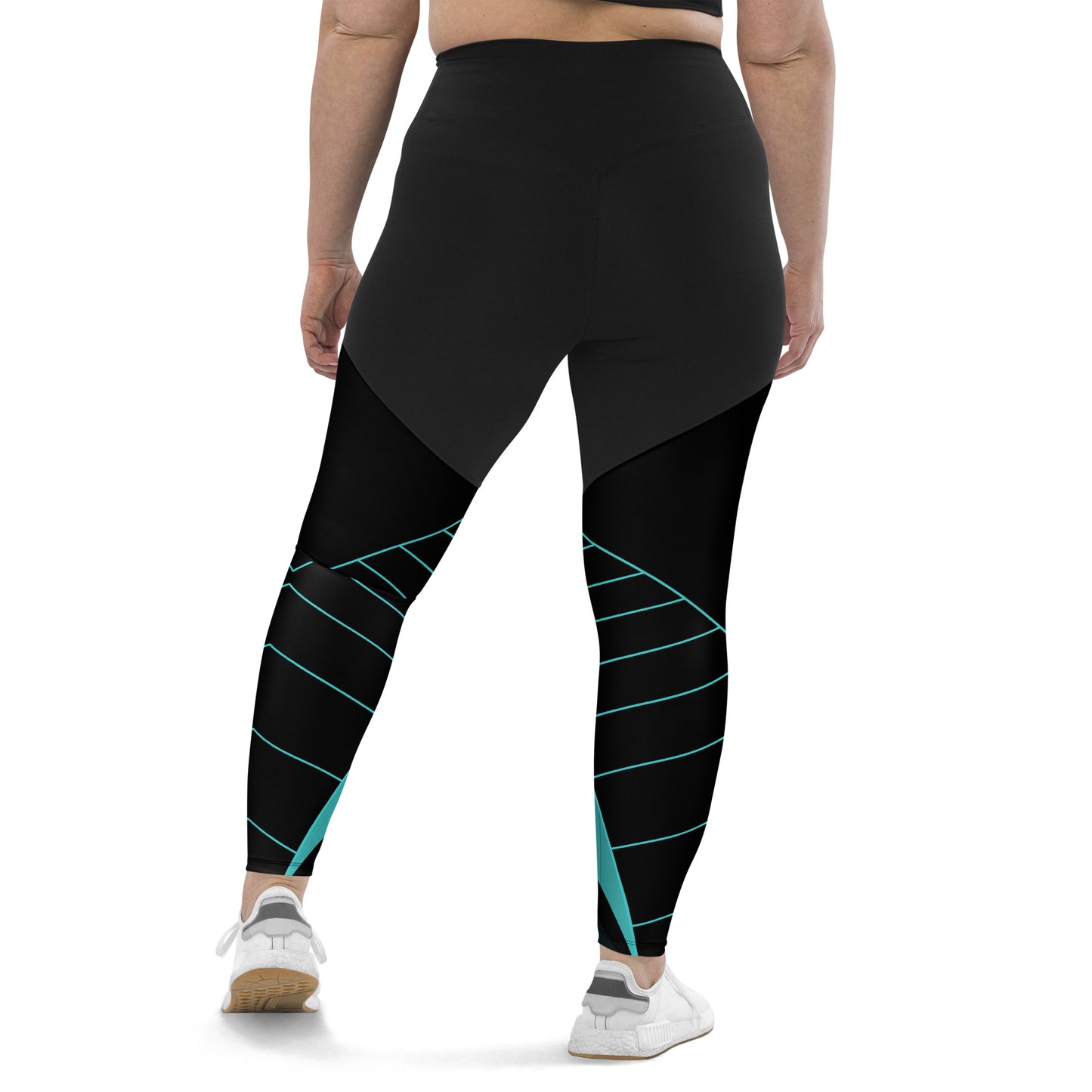 Blue Deco Sports Leggings