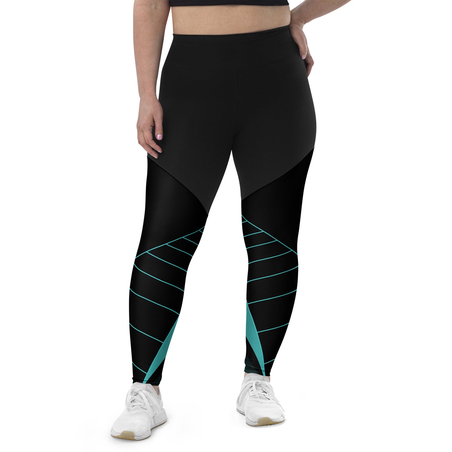 Blue Deco Sports Leggings