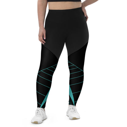 Blue Deco Sports Leggings