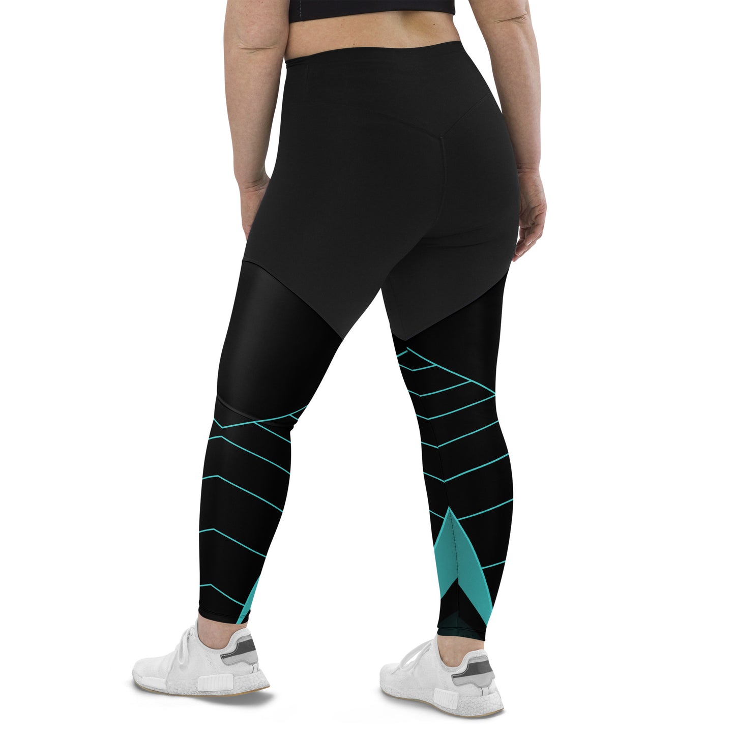 Blue Deco Sports Leggings