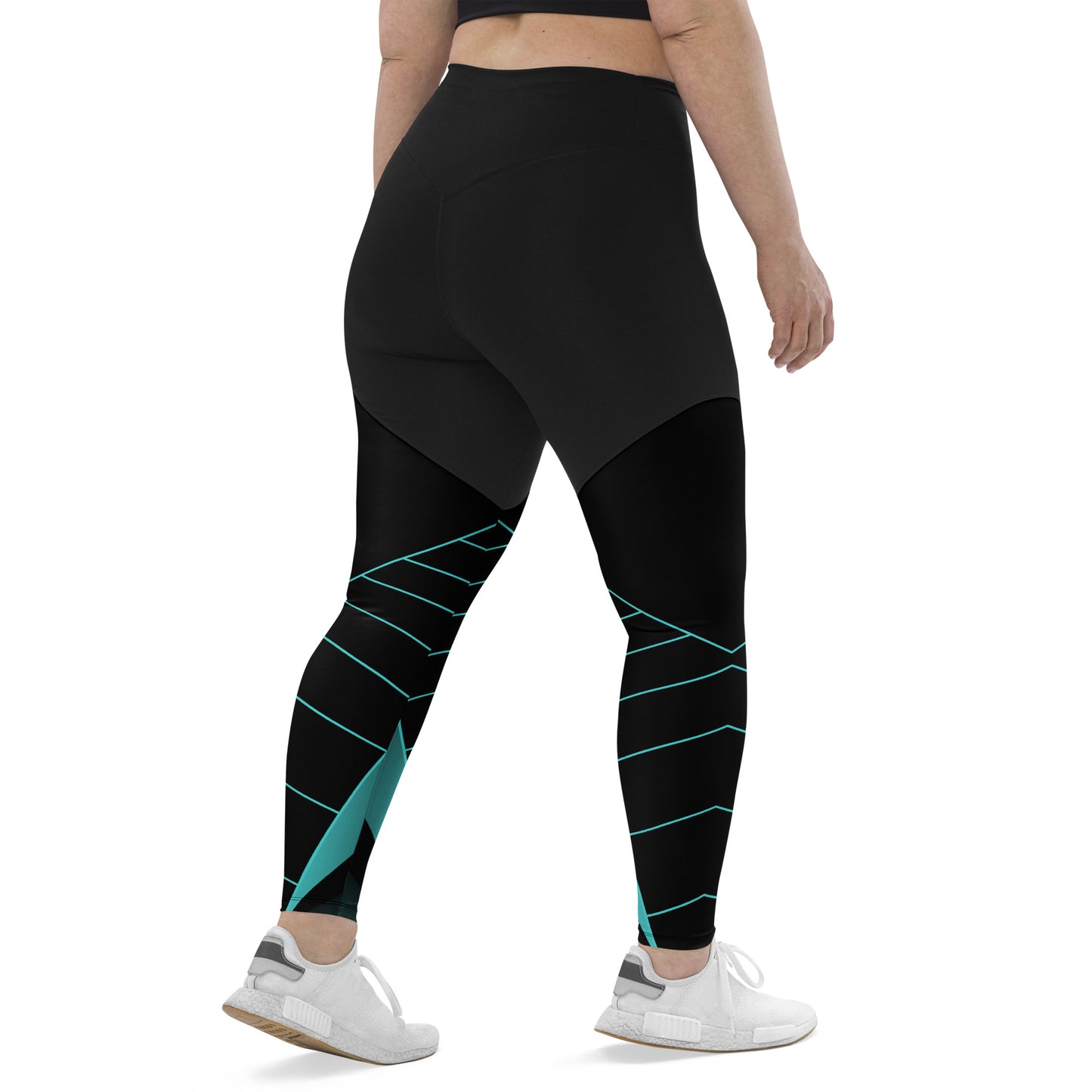 Blue Deco Sports Leggings