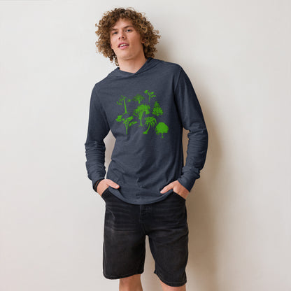 Hooded long-sleeve Trees tee