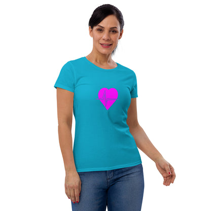 Hot Pink Heart Smart Women's short sleeve t-shirt