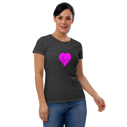 Hot Pink Heart Smart Women's short sleeve t-shirt